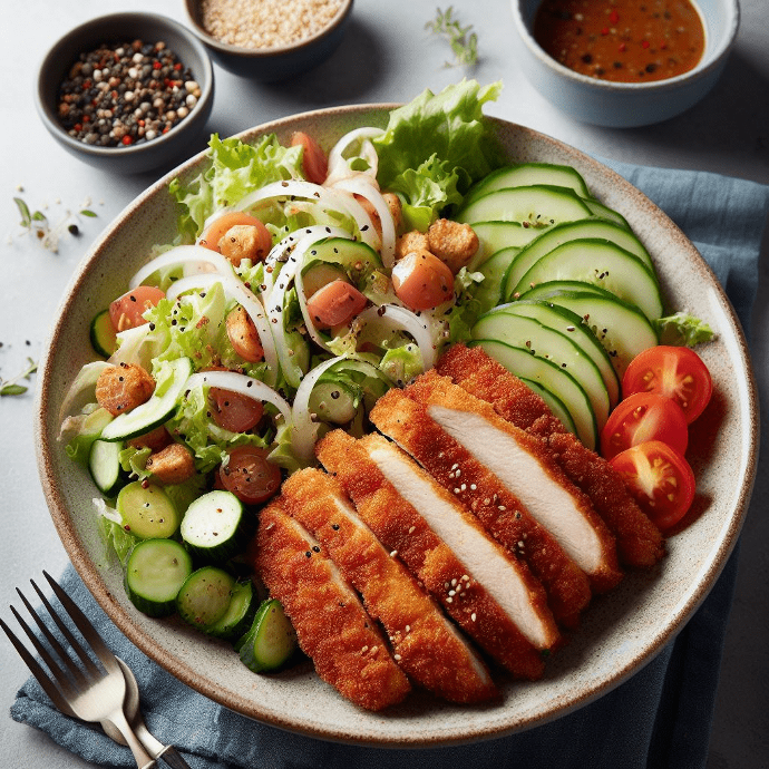 PORK CUTLET SALAD  (SALAD CỐT LẾT HEO)