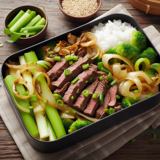 BÒ LÁT CHAY XÀO HÀNH CẦN TÂY​