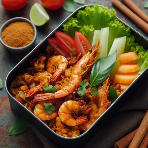 TÔM CHAY XÀO LÁ QUẾ​