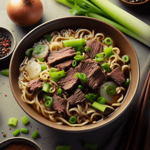 PHỞ LỨT TRỘN BÒ HÀNH CẦN TÂY